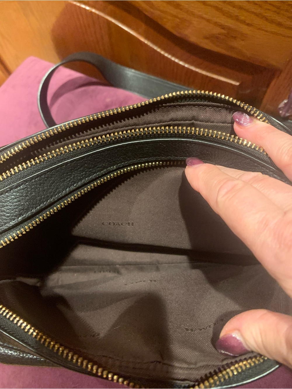 🔥CHIC BOMBSHELL! COACH BLACK CASSIE PEB LTHR XBODY HANGTAG - Picture 10 of 11
